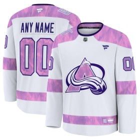 Colorado Avalanche Trikot Custom Fanatics Hockey Fights Cancer Practice 2024-25 Weiss - Herren